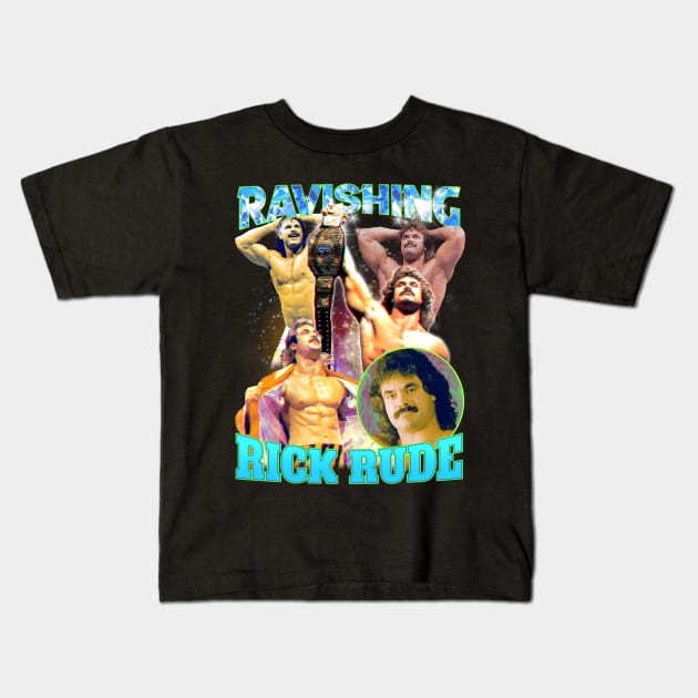 Rick Rude Bootleg Kids T-Shirt by RetroVania